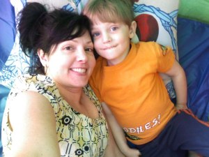 Ian and I playing in his tent